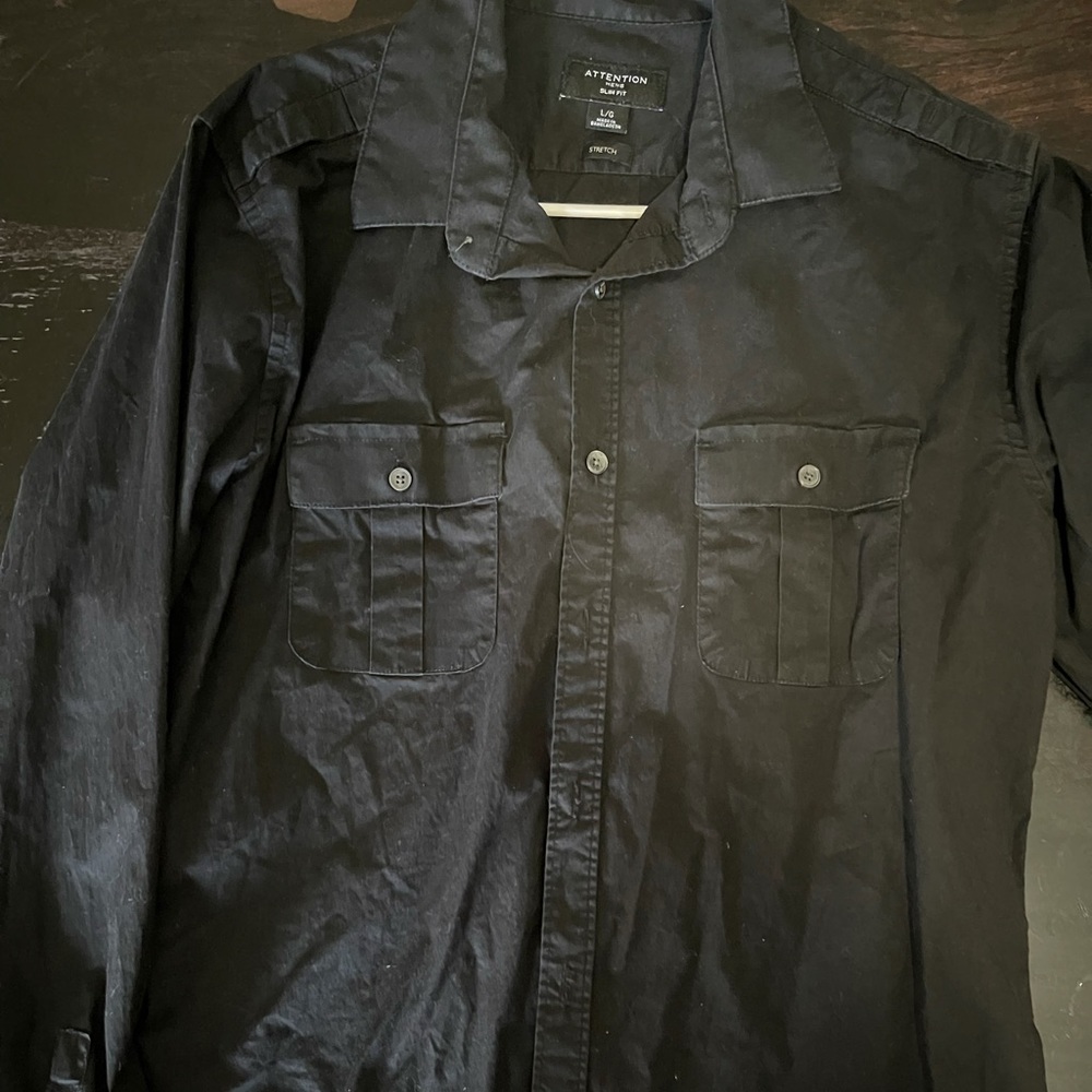 Attention men’s large gray dress shirt
